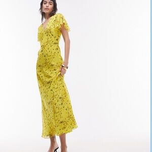 Floral Yellow Maxi Dress